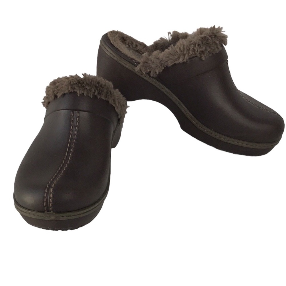 Crocs Cobbler Faux Fur Clogs Sz 7